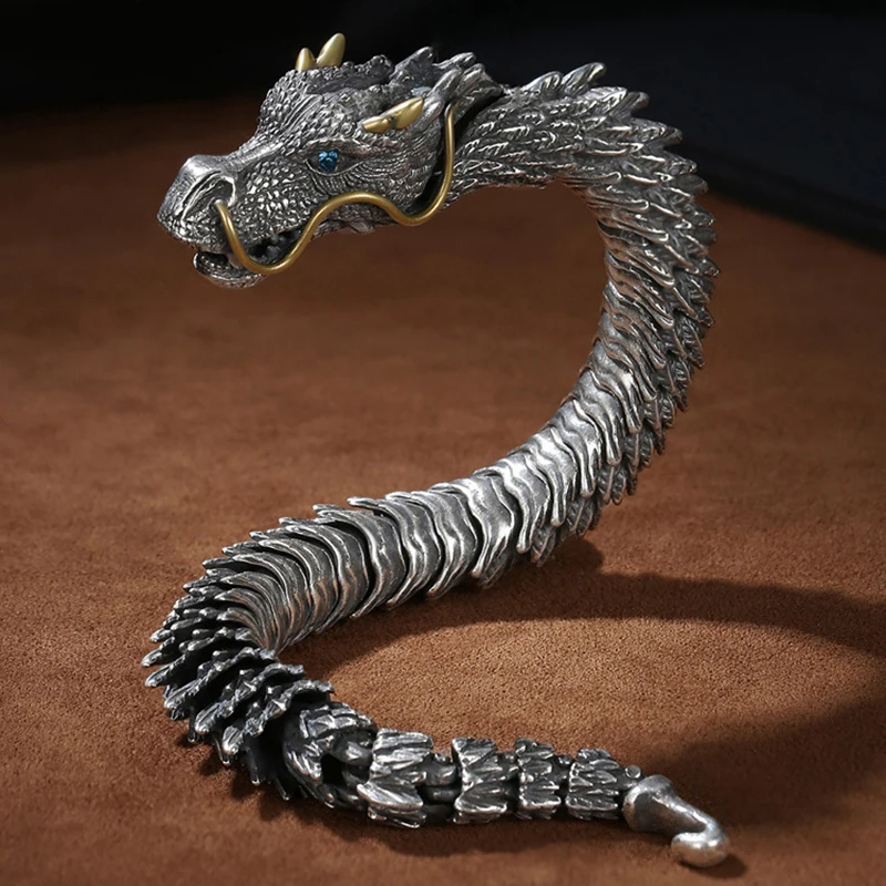 Traditional Tibetan Buddhism Dragon Bracelet Domineering Dragon Scales Bangle for Men Women Lucky Amulet Bracelet Jewelry Gift Traditional Tibetan Buddhism Dragon Bracelet Domineering Dragon Scales Bangle for Men Women Lucky Amulet Bracelet Jewelry Gift