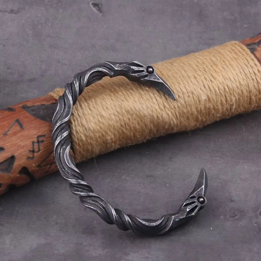 Stainless Steel Nordic Viking Norse Raven Bracelet Men Wristband Cuff Bracelets with viking wooden box Stainless Steel Nordic Viking Norse Raven Bracelet Men Wristband Cuff Bracelets with viking wooden box