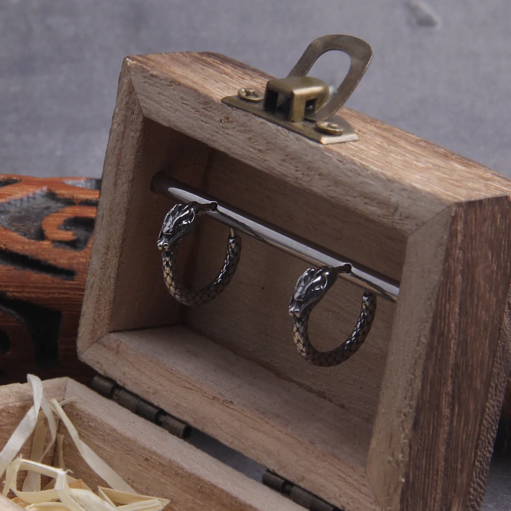 Vikings Jewelry Retro Dragon Head Huggie,Vintage Stainless Steel Men Hoop Earrings,Cool Tranditinal Lucky Almut Boy jewelry