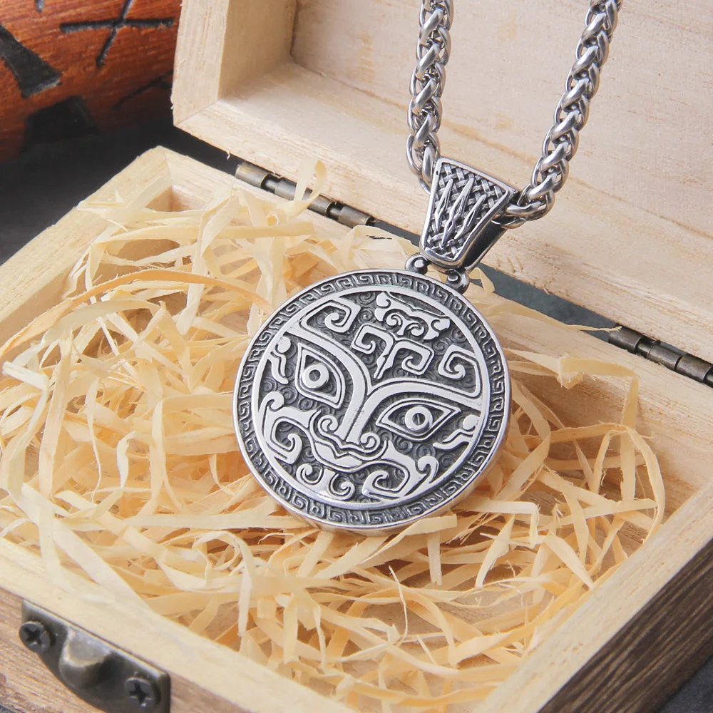Classic Chinese Style Exquisite Auspicious Dragon Signet Pendant Necklace for Men Charm Fashion viking Amulet Jewelry with box Classic Chinese Style Exquisite Auspicious Dragon Signet Pendant Necklace for Men Charm Fashion viking Amulet Jewelry with box