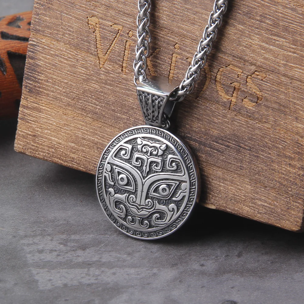 Classic Chinese Style Exquisite Auspicious Dragon Signet Pendant Necklace for Men Charm Fashion viking Amulet Jewelry with box Classic Chinese Style Exquisite Auspicious Dragon Signet Pendant Necklace for Men Charm Fashion viking Amulet Jewelry with box