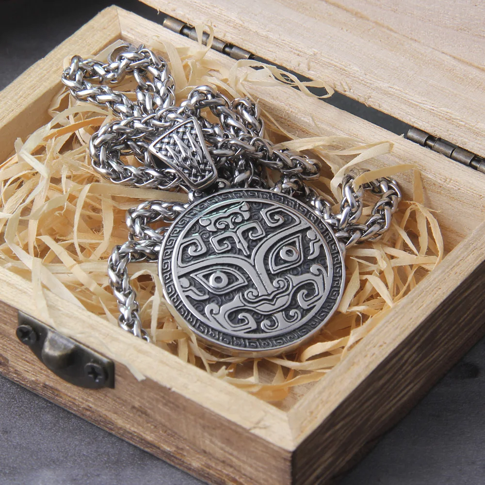 Classic Chinese Style Exquisite Auspicious Dragon Signet Pendant Necklace for Men Charm Fashion viking Amulet Jewelry with box Classic Chinese Style Exquisite Auspicious Dragon Signet Pendant Necklace for Men Charm Fashion viking Amulet Jewelry with box