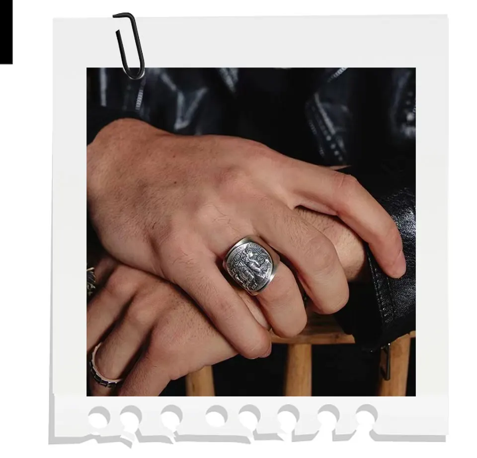 Ancient Egypt Thai Silver Open Ring Vintage Mythology Death Anubis Horus Rings for Men Totem Amulet Jewelry Christmas Gift