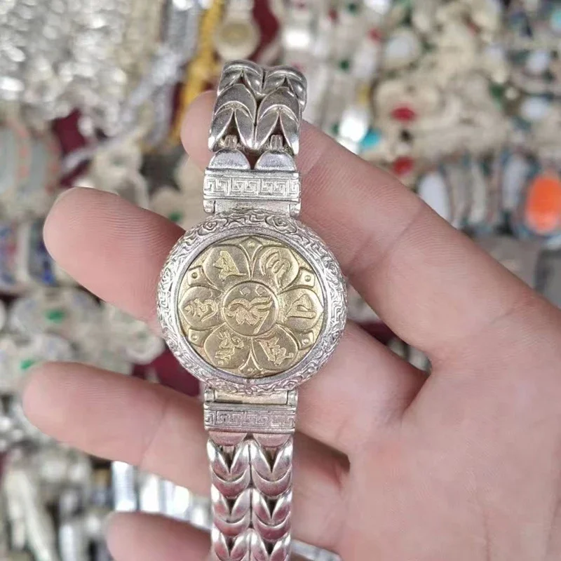 Asian chinese old miao silver hand cast statue bracelet jewel cool gift Asian chinese old miao silver hand cast statue bracelet jewel cool gift