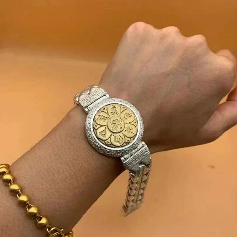 Asian chinese old miao silver hand cast statue bracelet jewel cool gift Asian chinese old miao silver hand cast statue bracelet jewel cool gift