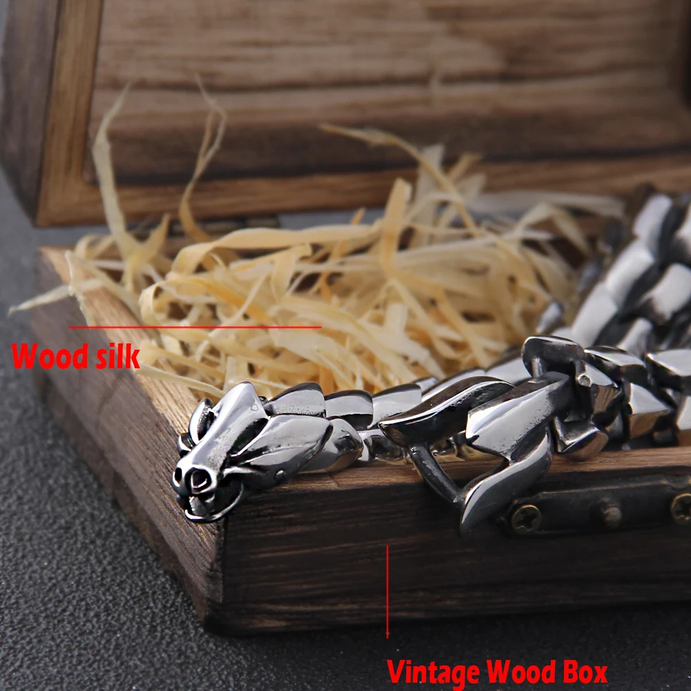 Viking Ouroboros vintage punk bracelet for men stainless steel fashion Jewelry hippop street culture Viking Ouroboros vintage punk bracelet for men stainless steel fashion Jewelry hippop street culture