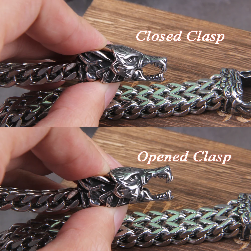 Viking Ouroboros vintage punk bracelet for men stainless steel fashion Jewelry hippop street culture Viking Ouroboros vintage punk bracelet for men stainless steel fashion Jewelry hippop street culture
