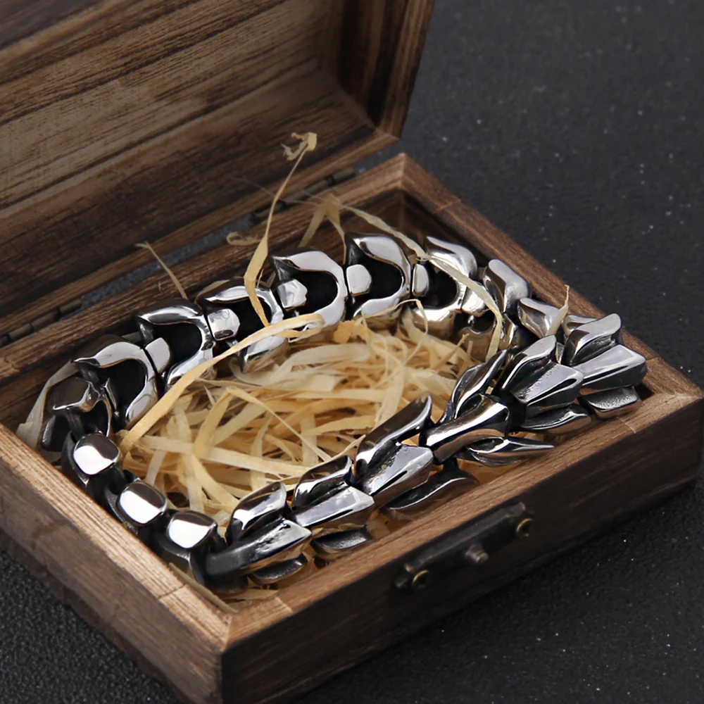 Viking Ouroboros vintage punk bracelet for men stainless steel fashion Jewelry hippop street culture Viking Ouroboros vintage punk bracelet for men stainless steel fashion Jewelry hippop street culture