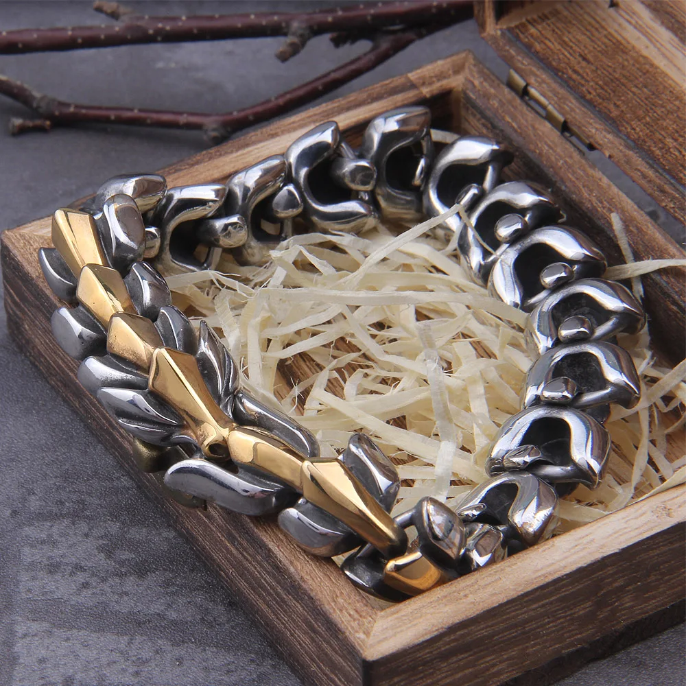 Viking Ouroboros vintage punk bracelet for men stainless steel fashion Jewelry hippop street culture Viking Ouroboros vintage punk bracelet for men stainless steel fashion Jewelry hippop street culture