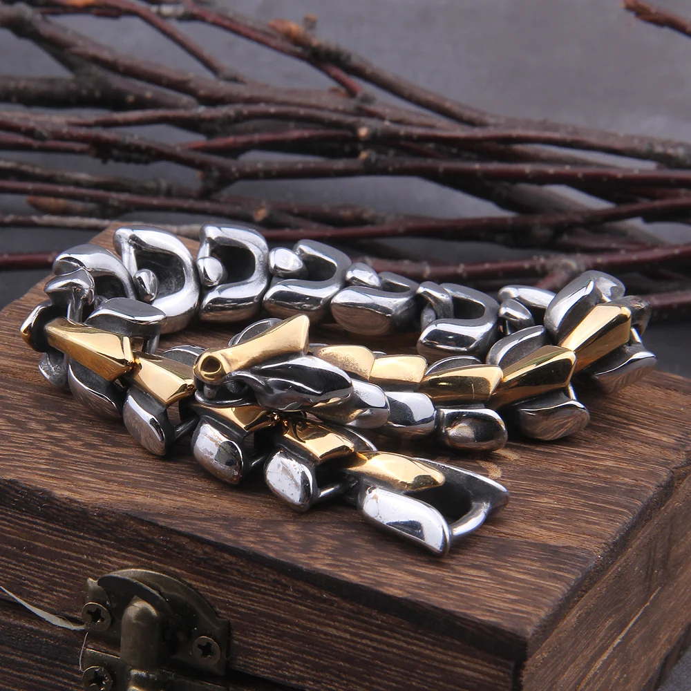 Viking Ouroboros vintage punk bracelet for men stainless steel fashion Jewelry hippop street culture Viking Ouroboros vintage punk bracelet for men stainless steel fashion Jewelry hippop street culture