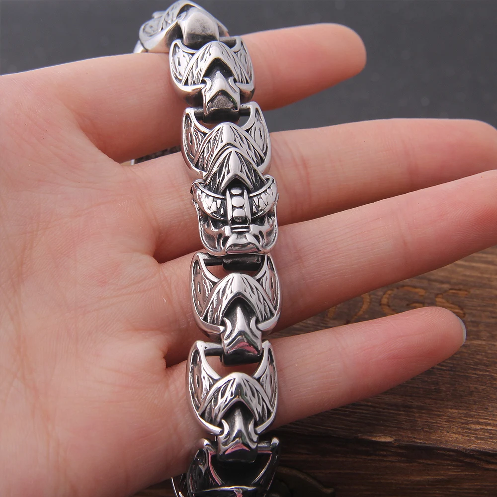 Viking Ouroboros vintage punk bracelet for men stainless steel fashion Jewelry hippop street culture Viking Ouroboros vintage punk bracelet for men stainless steel fashion Jewelry hippop street culture