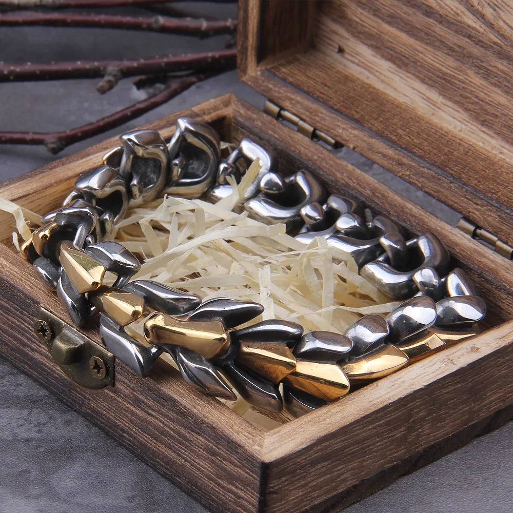 Viking Ouroboros vintage punk bracelet for men stainless steel fashion Jewelry hippop street culture Viking Ouroboros vintage punk bracelet for men stainless steel fashion Jewelry hippop street culture