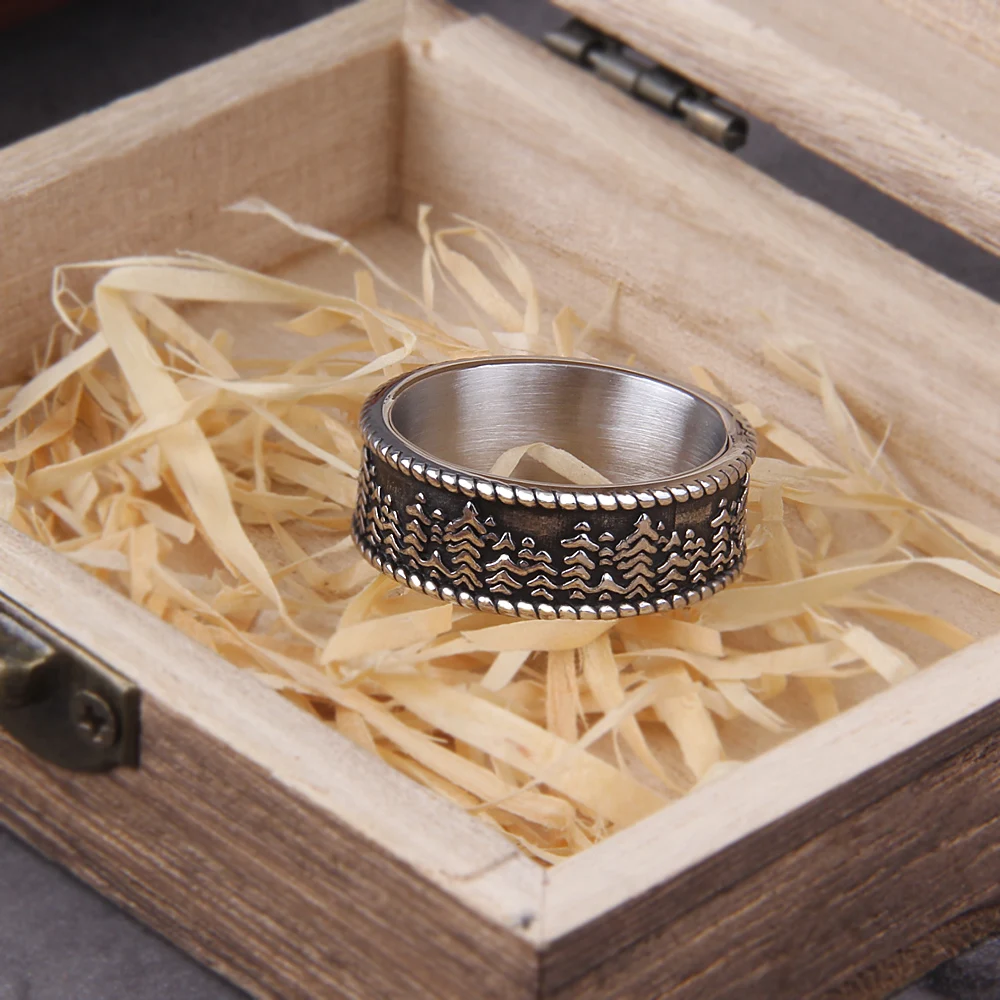 Vintage stainless steel Finger Ring Vintage Forest Tree Punk Stackable Geometric For Women Girl Jewelry Gift Dropship Wholesale Vintage stainless steel Finger Ring Vintage Forest Tree Punk Stackable Geometric For Women Girl Jewelry Gift Dropship Wholesale