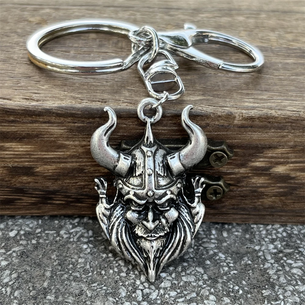 Vintage Odin Key Ring Norse Viking Bag Charm Accessories Keychain For Man Woman Gift