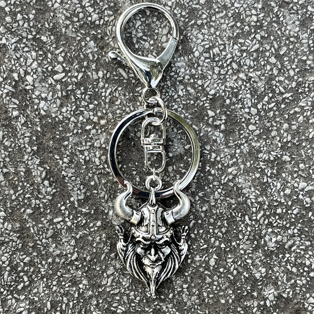 Vintage Odin Key Ring Norse Viking Bag Charm Accessories Keychain For Man Woman Gift