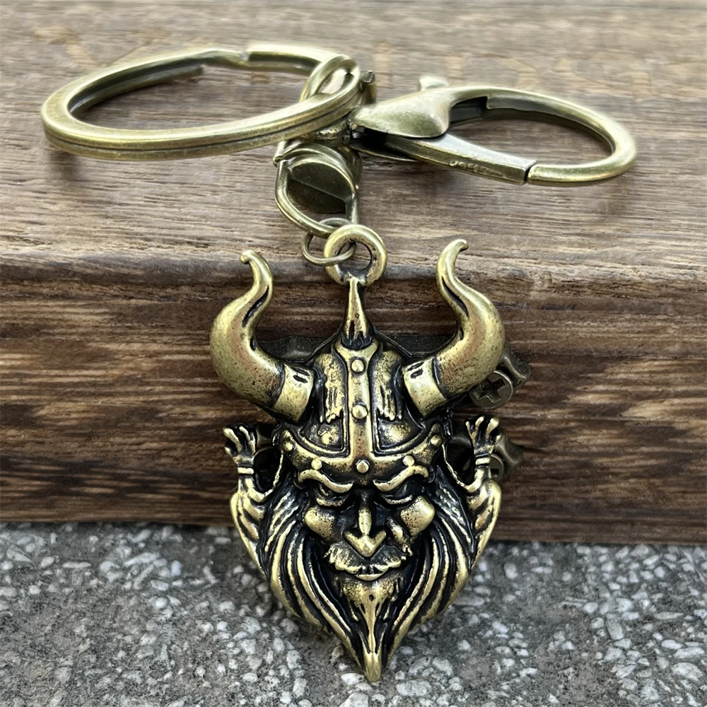 Vintage Odin Key Ring Norse Viking Bag Charm Accessories Keychain For Man Woman Gift