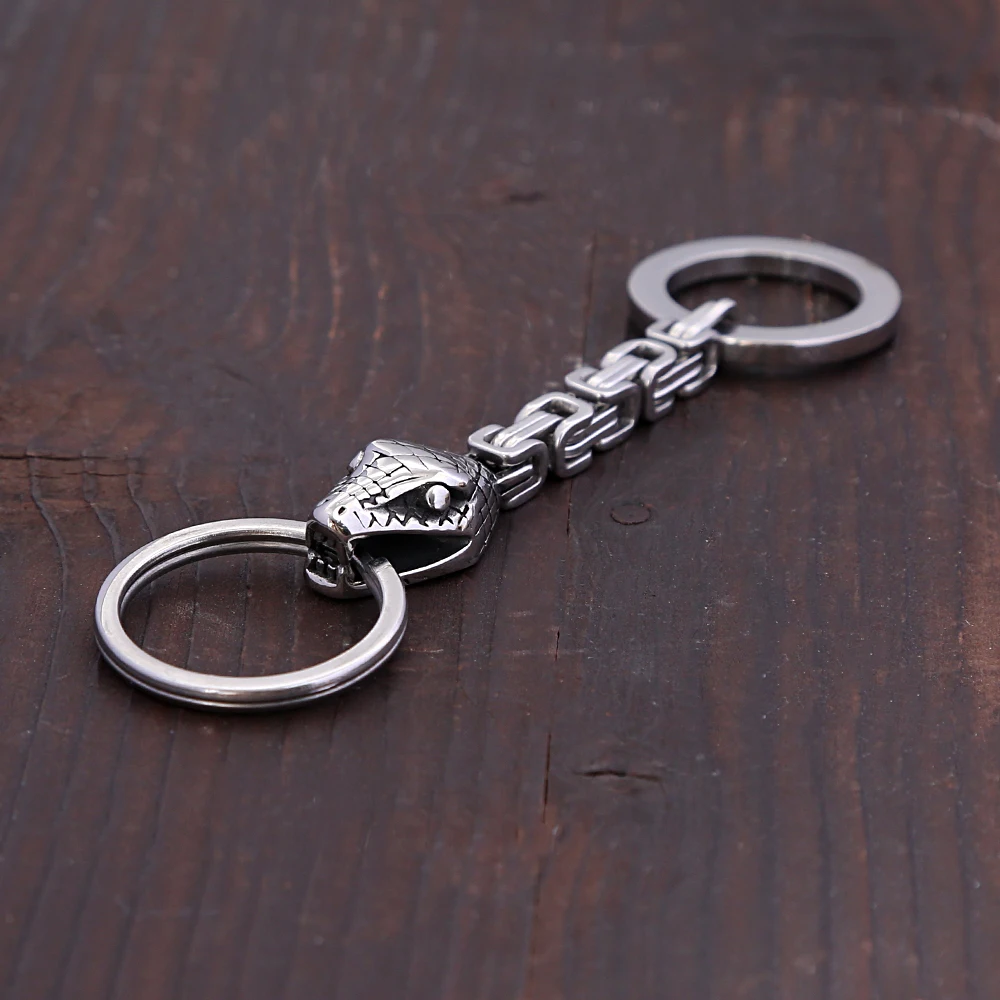 Vintage Nordic Viking Snake Keychain Men’s Stainless Steel Unique Emperor Chain Keychain Fashion Jewelry Accessories Wholesale Vintage Nordic Viking Snake Keychain Men's Stainless Steel Unique Emperor Chain Keychain Fashion Jewelry Accessories Wholesale