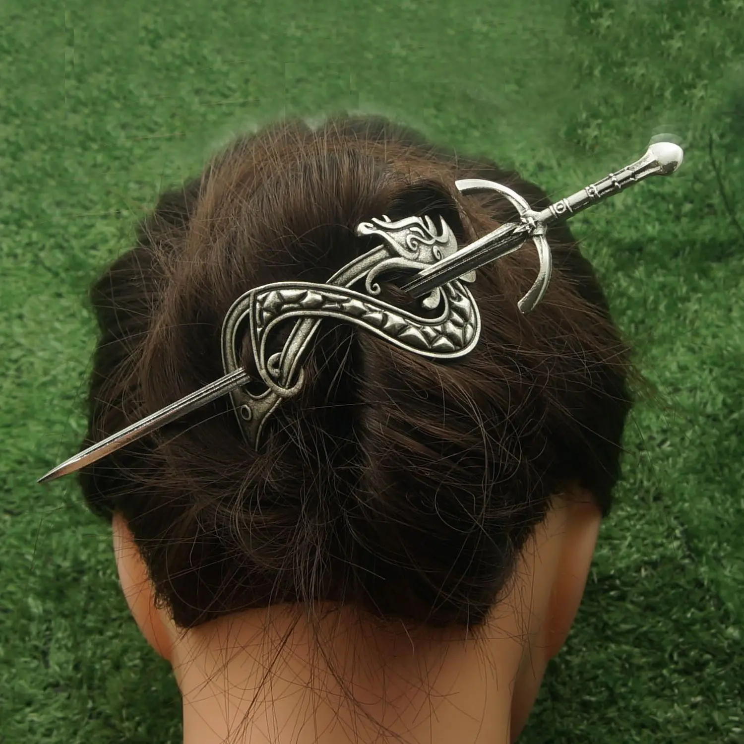 Lady With Sword Fixing Her Hair Viking Women Hair Pin Women Jewelry