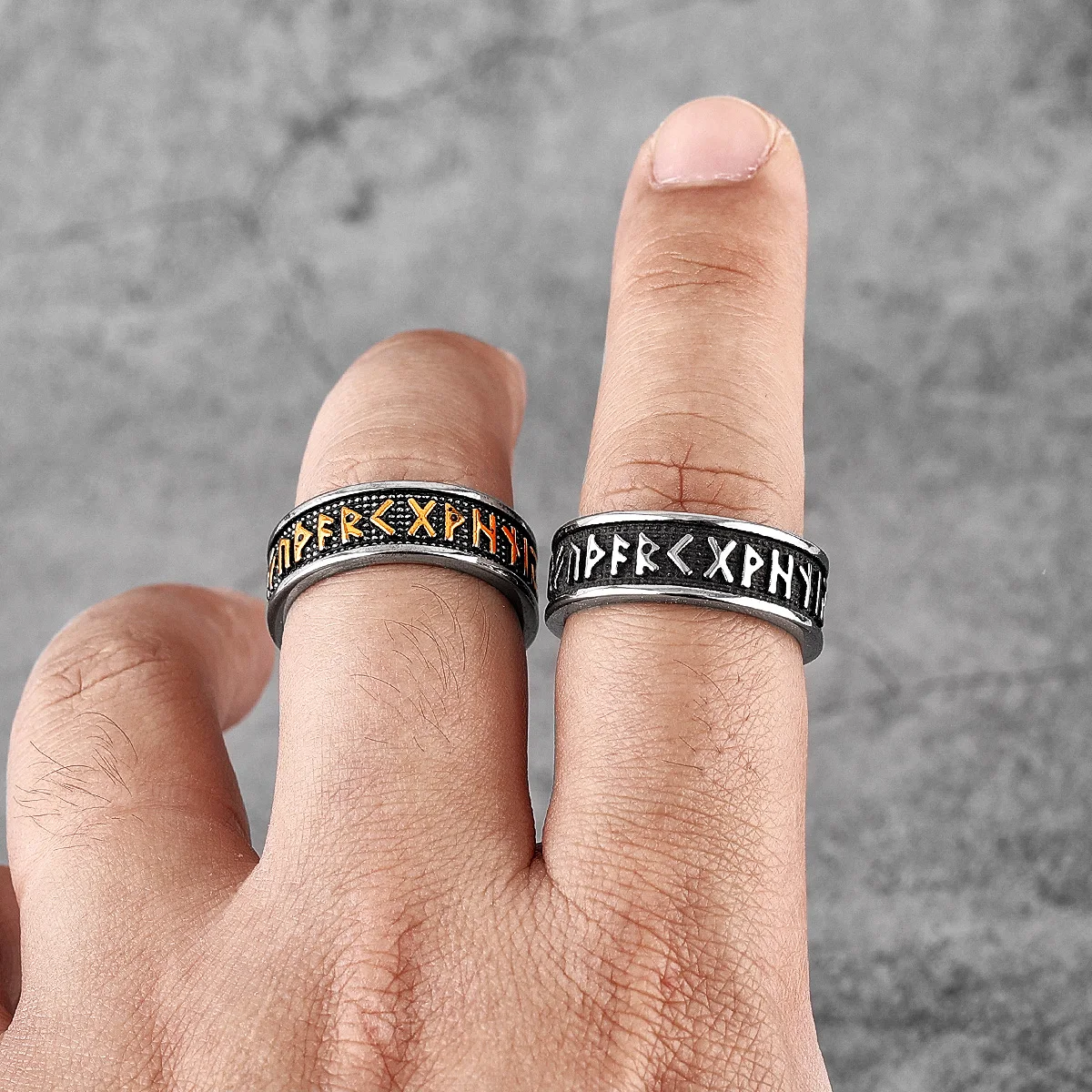 Retro Viking Character Stainless Steel Mens Rings Punk Simple Amulet For Male Boyfriend Biker Jewelry Creativity Gift Wholesale Retro Viking Character Stainless Steel Mens Rings Punk Simple Amulet For Male Boyfriend Biker Jewelry Creativity Gift Wholesale