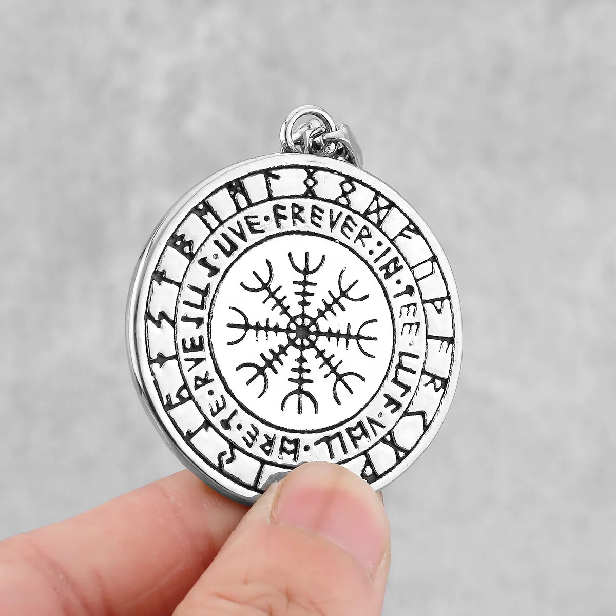 Norse Mythology Viking Wolf Necklaces Men Stainless Steel Viking Runes Vegvisir Amulet Pendant Scandinavian Vintage Male Jewelry Norse Mythology Viking Wolf Necklaces Men Stainless Steel Viking Runes Vegvisir Amulet Pendant Scandinavian Vintage Male Jewelry