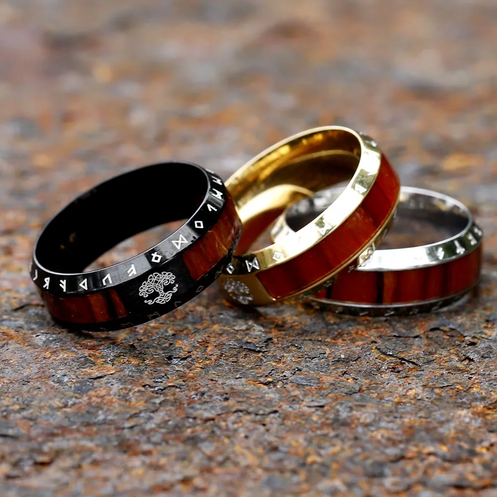 2023 NEW Vintage Men Stainless Steel Viking Tree Of life Ring Unique Man Amulet Personality Gift Jewelry free shipping 2023 NEW Vintage Men Stainless Steel Viking Tree Of life Ring Unique Man Amulet Personality Gift Jewelry free shipping