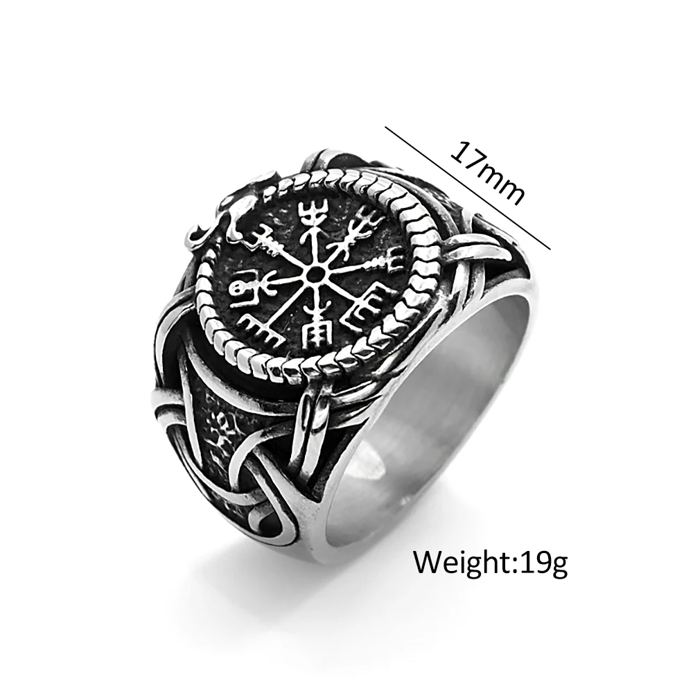 Vintage Viking Compass Helm of Awe Ring Stainless Steel Men Nordic Ethnic Belief Aegishjalmur Viking Rings Jewelry Dropshipping Vintage Viking Compass Helm of Awe Ring Stainless Steel Men Nordic Ethnic Belief Aegishjalmur Viking Rings Jewelry Dropshipping