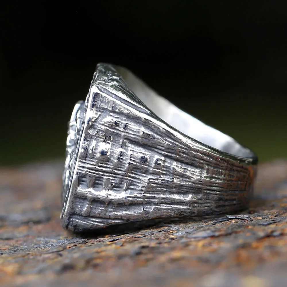 2023 New Fashion 316L Stainless Steel Viking Warrior Odin for Men’s Ring Biker Amulet Scandinavn Jewelry for gift free shipping 2023 New Fashion 316L Stainless Steel Viking Warrior Odin for Men's Ring Biker Amulet Scandinavn Jewelry for gift free shipping