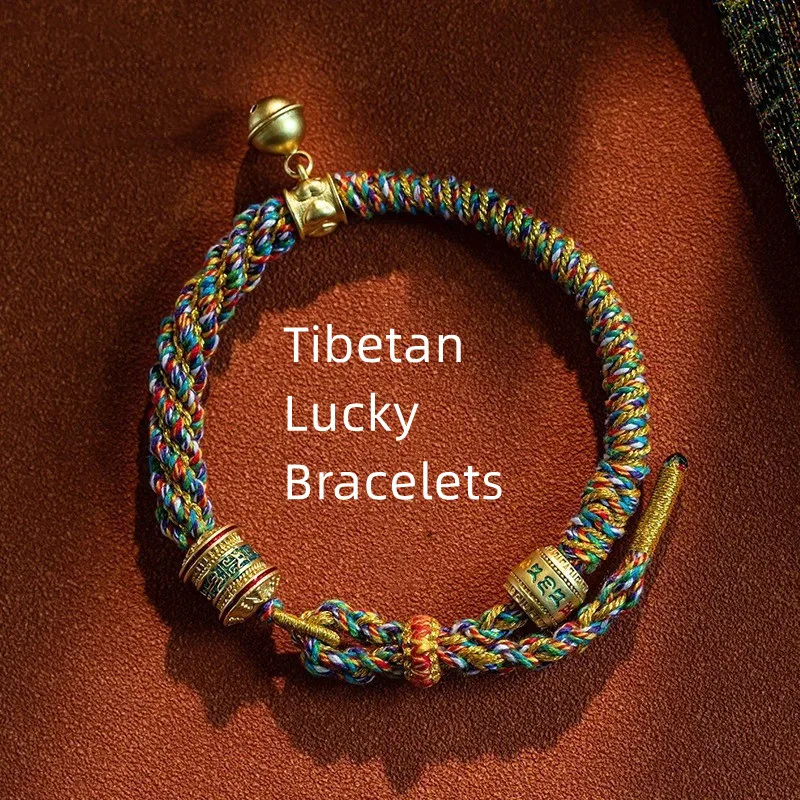 Hand Woven Size Adjust Tibetan Six Words Lucky Rope Bracelets Black Red God of Wealth Bracelet Bangles Gift For Friends Lovers Hand Woven Size Adjust Tibetan Six Words Lucky Rope Bracelets Black Red God of Wealth Bracelet Bangles Gift For Friends Lovers