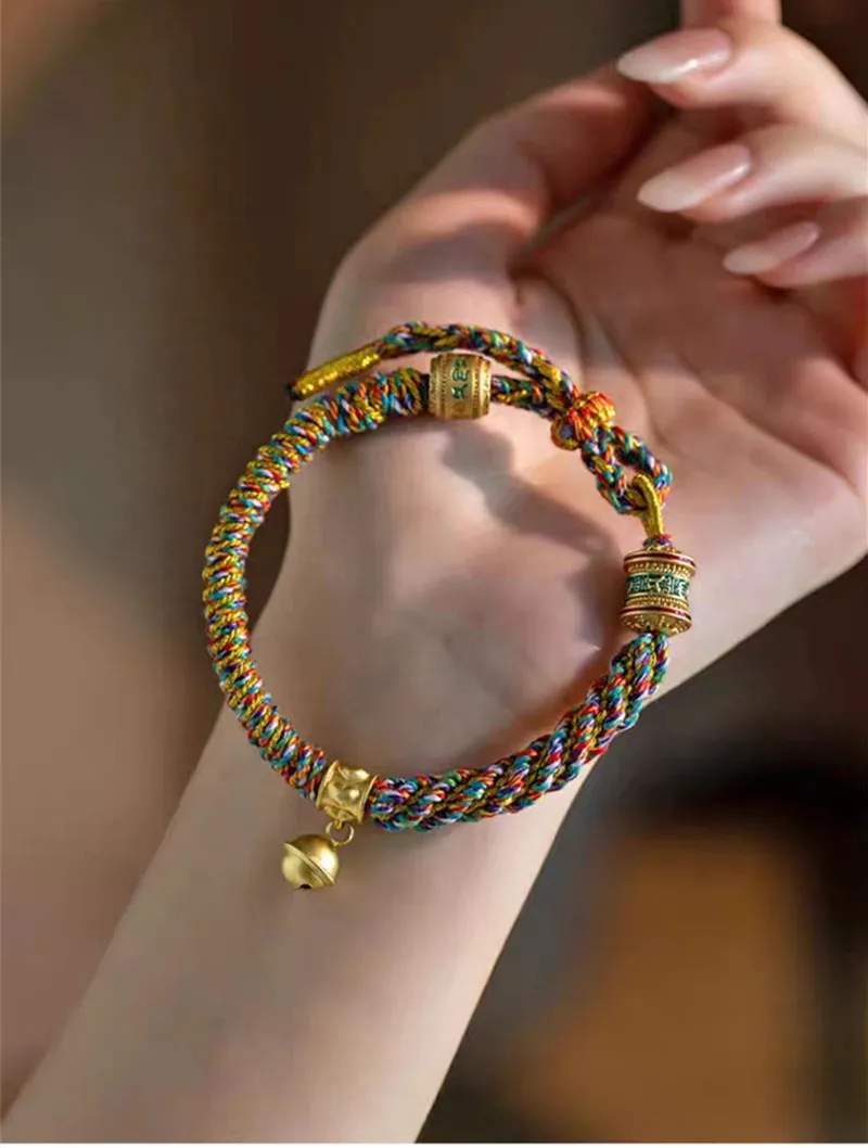 Hand Woven Size Adjust Tibetan Six Words Lucky Rope Bracelets Black Red God of Wealth Bracelet Bangles Gift For Friends Lovers Hand Woven Size Adjust Tibetan Six Words Lucky Rope Bracelets Black Red God of Wealth Bracelet Bangles Gift For Friends Lovers