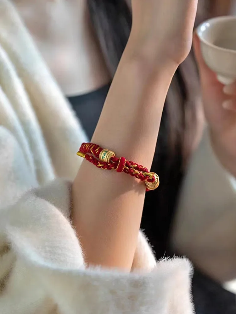 Hand Woven Size Adjust Tibetan Six Words Lucky Rope Bracelets Black Red God of Wealth Bracelet Bangles Gift For Friends Lovers Hand Woven Size Adjust Tibetan Six Words Lucky Rope Bracelets Black Red God of Wealth Bracelet Bangles Gift For Friends Lovers