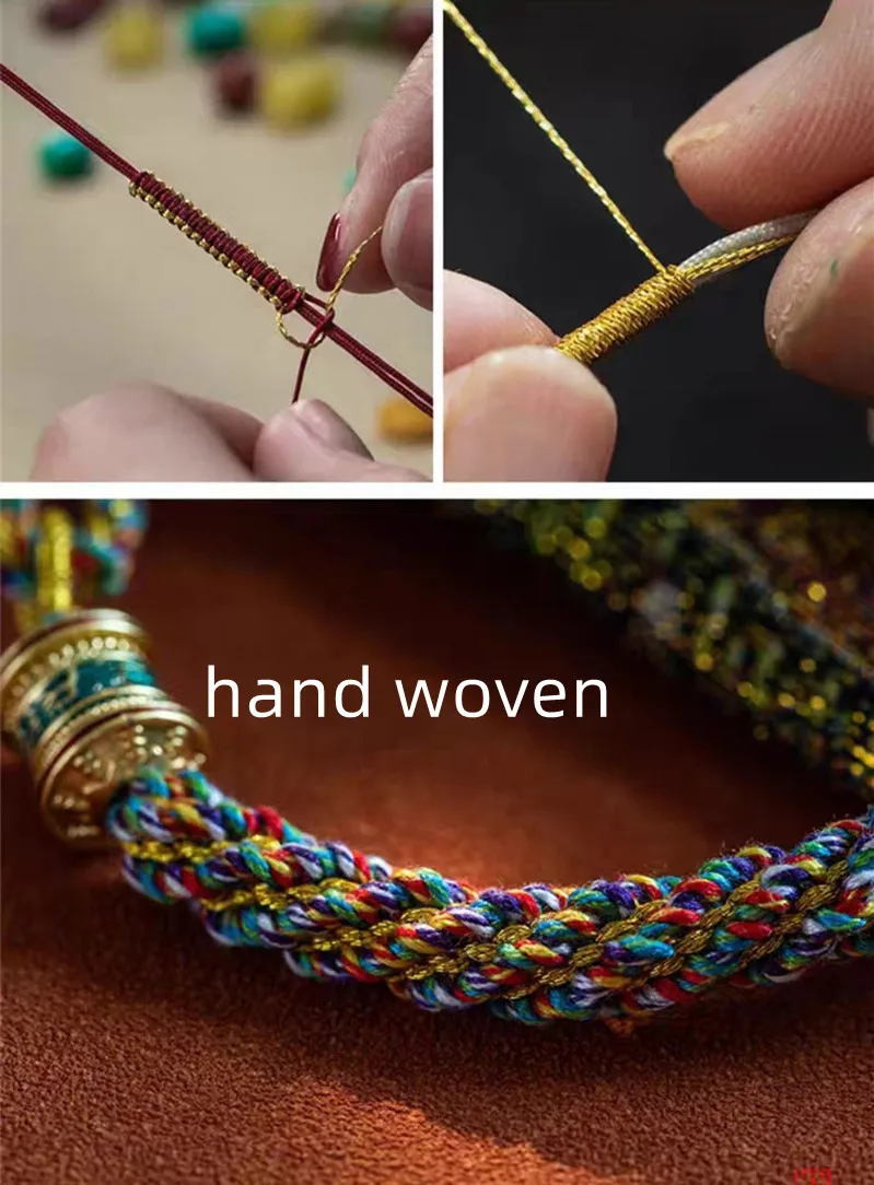 Hand Woven Size Adjust Tibetan Six Words Lucky Rope Bracelets Black Red God of Wealth Bracelet Bangles Gift For Friends Lovers Hand Woven Size Adjust Tibetan Six Words Lucky Rope Bracelets Black Red God of Wealth Bracelet Bangles Gift For Friends Lovers