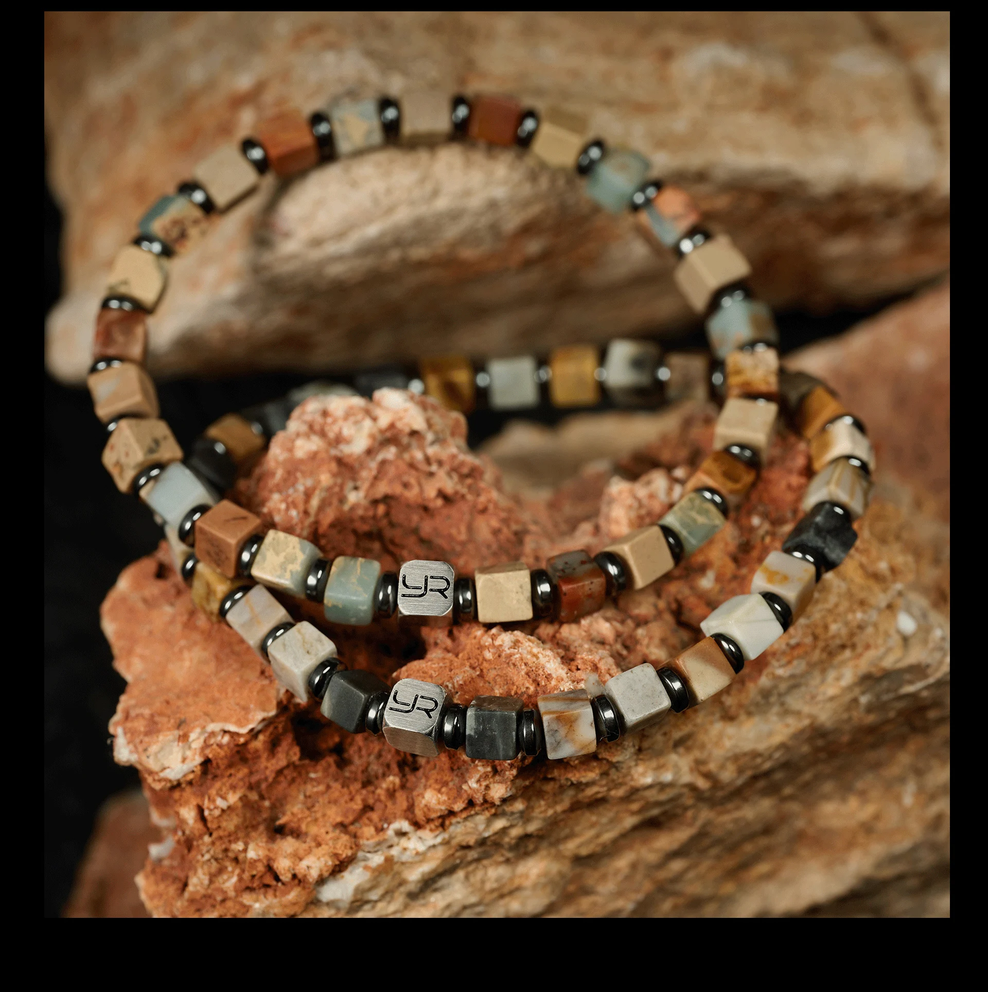 YOUNG&RICH Natural Shoushan Stone Beads Bracelet 4mm, Retro Bohemian Style Boutique Unisex Fashion Bracelet