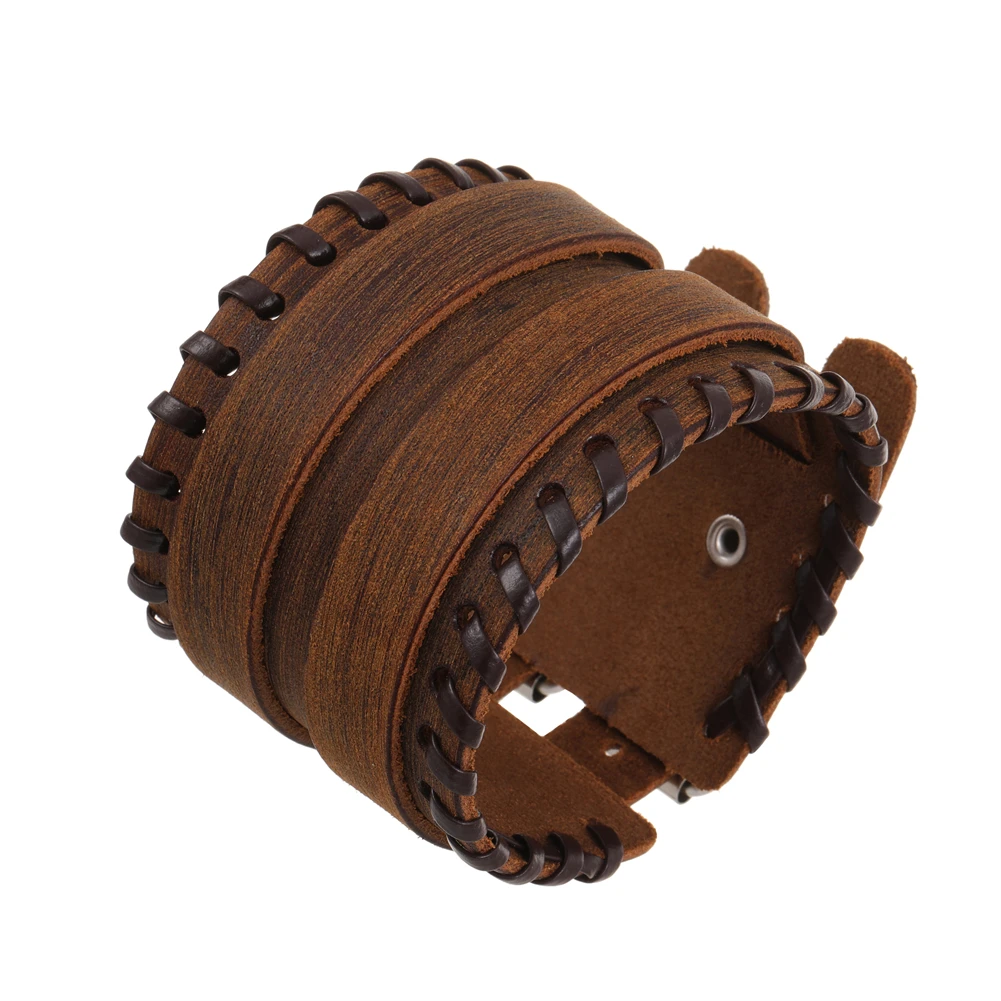 2024 Trend Jewelry Handmade Weave Genuine Leather Bracelet Men Charm Cuff Wide Leather Bracelet Pulsera Hombre 2024 Trend Jewelry Handmade Weave Genuine Leather Bracelet Men Charm Cuff Wide Leather Bracelet Pulsera Hombre