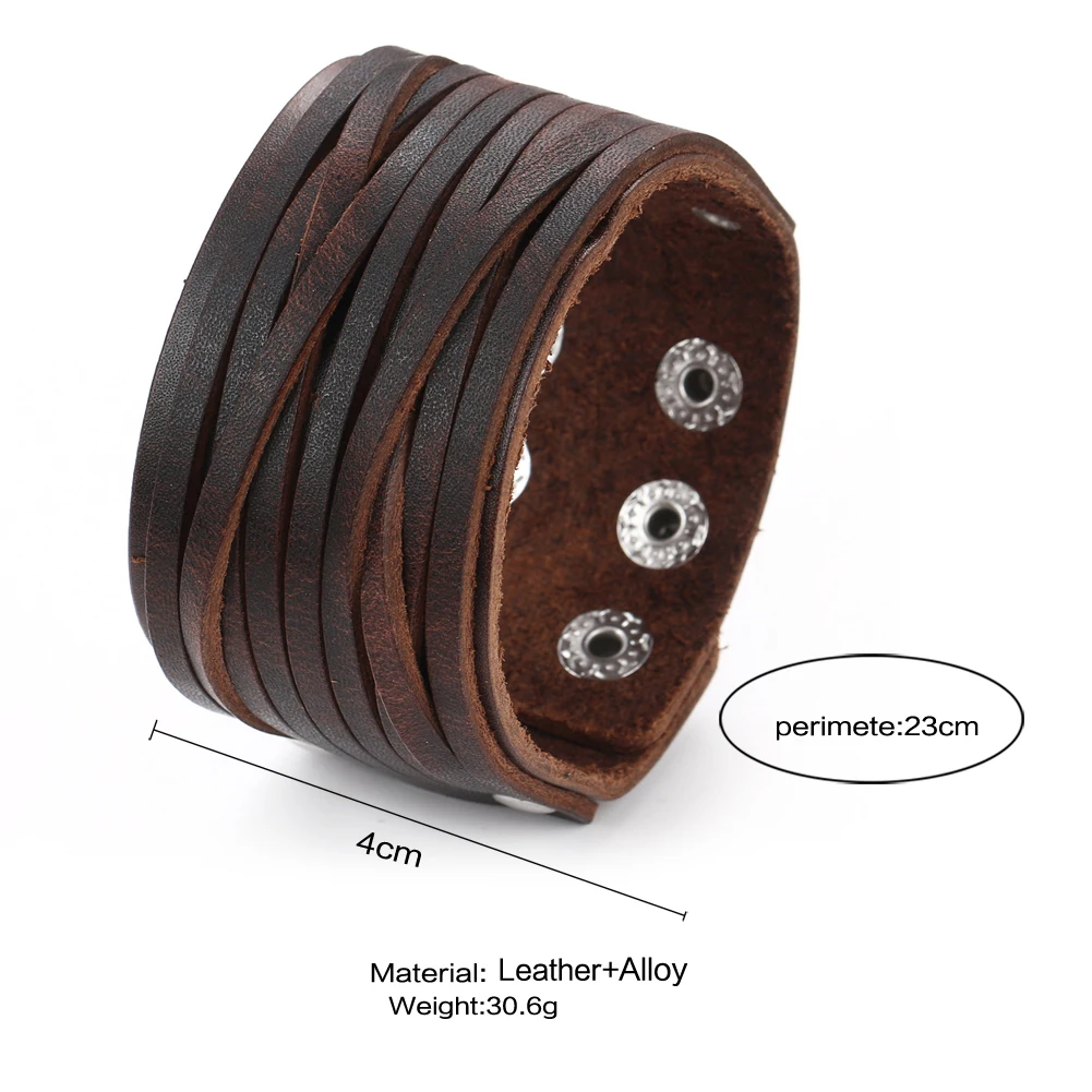 2025 Trend Jewelry Vintage Hand Woven Multilayer Leather Bracelet Cuff Wide Leather Men’s Bracelet Pulsera Hombre 2025 Trend Jewelry Vintage Hand Woven Multilayer Leather Bracelet Cuff Wide Leather Men's Bracelet Pulsera Hombre