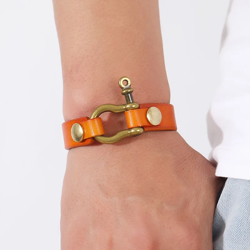 Jessingshow Punk Vintage Men Genuine Leather Bracelets Wide Black Brown Cuff Wrap Bracelet Bangles for Women Men Jewelry Gifts Jessingshow Punk Vintage Men Genuine Leather Bracelets Wide Black Brown Cuff Wrap Bracelet Bangles for Women Men Jewelry Gifts