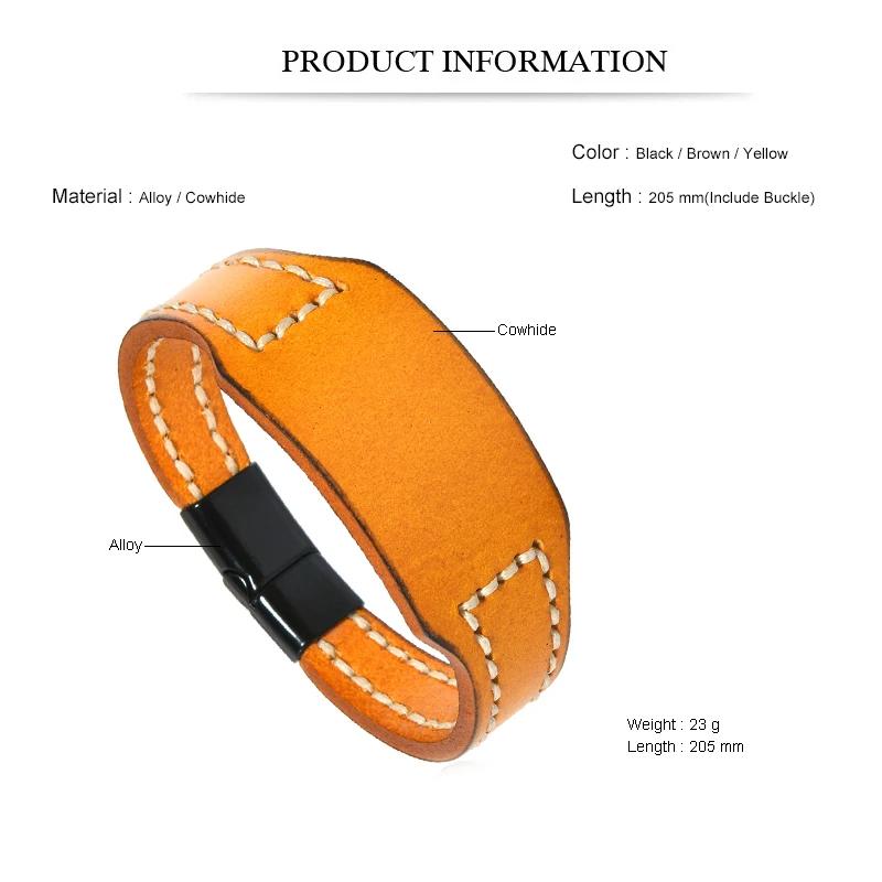 Hand Stitched Genuine Leather Bracelet Vintage Style Unisex Couple Cuff for Men and Women Hand Stitched Genuine Leather Bracelet Vintage Style Unisex Couple Cuff for Men and Women