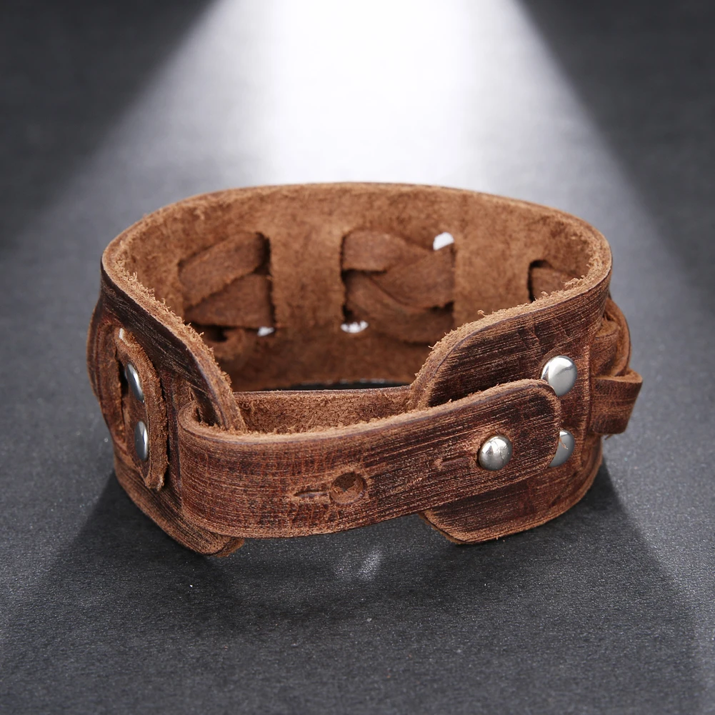 Vintage Handmade Weave Wide Leather Bracelet Charm Cuff Genuine Leather Bracelet Men Pulsera Hombre браслет на руку широкий Vintage Handmade Weave Wide Leather Bracelet Charm Cuff Genuine Leather Bracelet Men Pulsera Hombre браслет на руку широкий