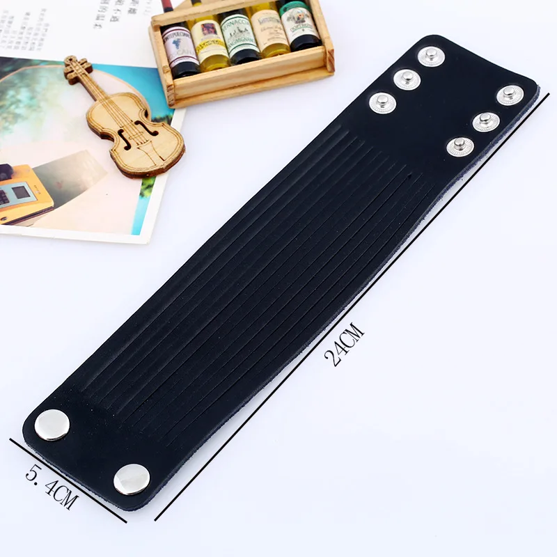 Jessingshow Punk Vintage Black Brown White Genuine Leather Charm Unisex Wide Big Bracelet Bangle Men Women Jewelry Gift Jessingshow Punk Vintage Black Brown White Genuine Leather Charm Unisex Wide Big Bracelet Bangle Men Women Jewelry Gift