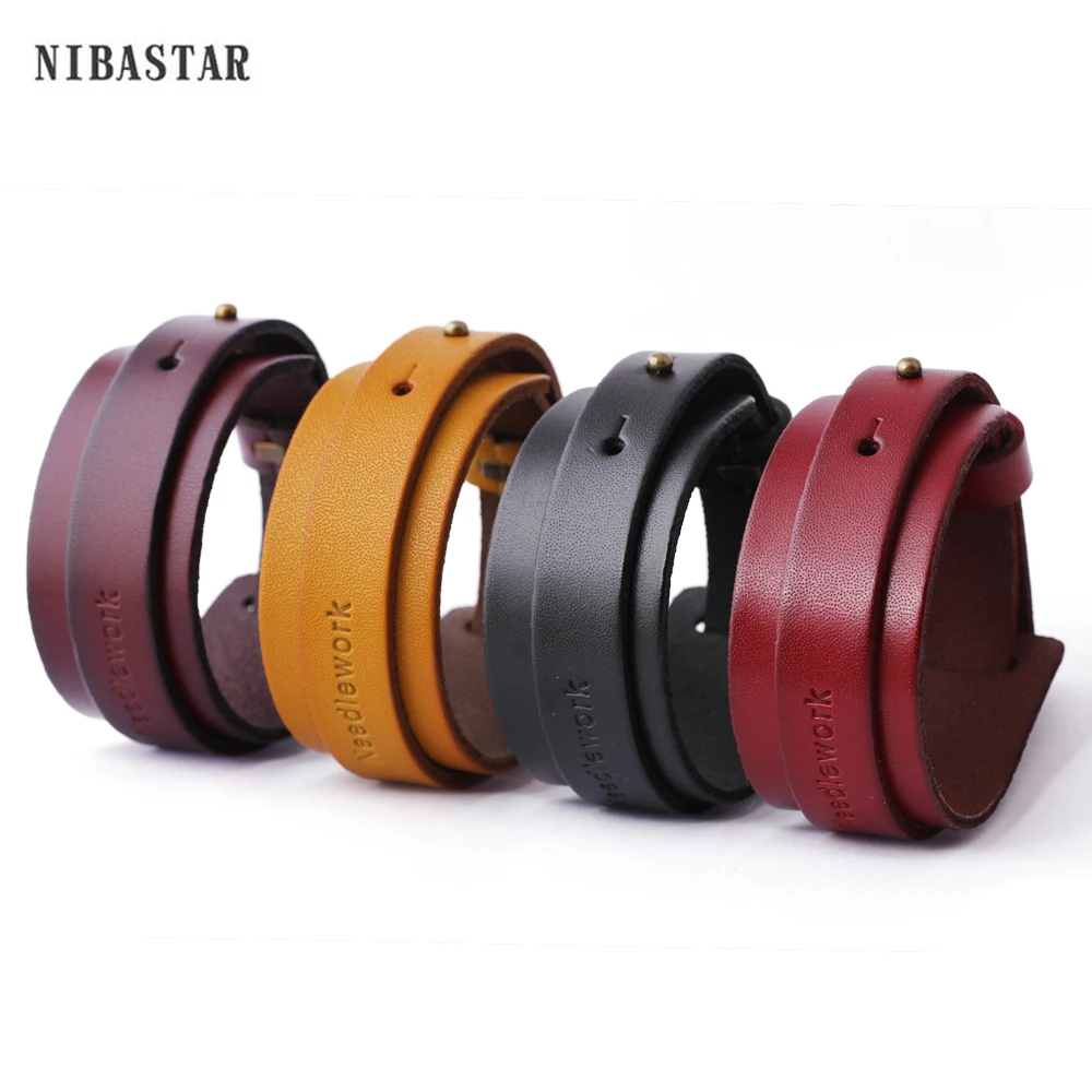 Fashion Men Wide Genuine Leather Bracelet Vintage Punk Wristband Male Bangles Wrap Adjustable Belt Bangle Men Jewelry Fashion Men Wide Genuine Leather Bracelet Vintage Punk Wristband Male Bangles Wrap Adjustable Belt Bangle Men Jewelry