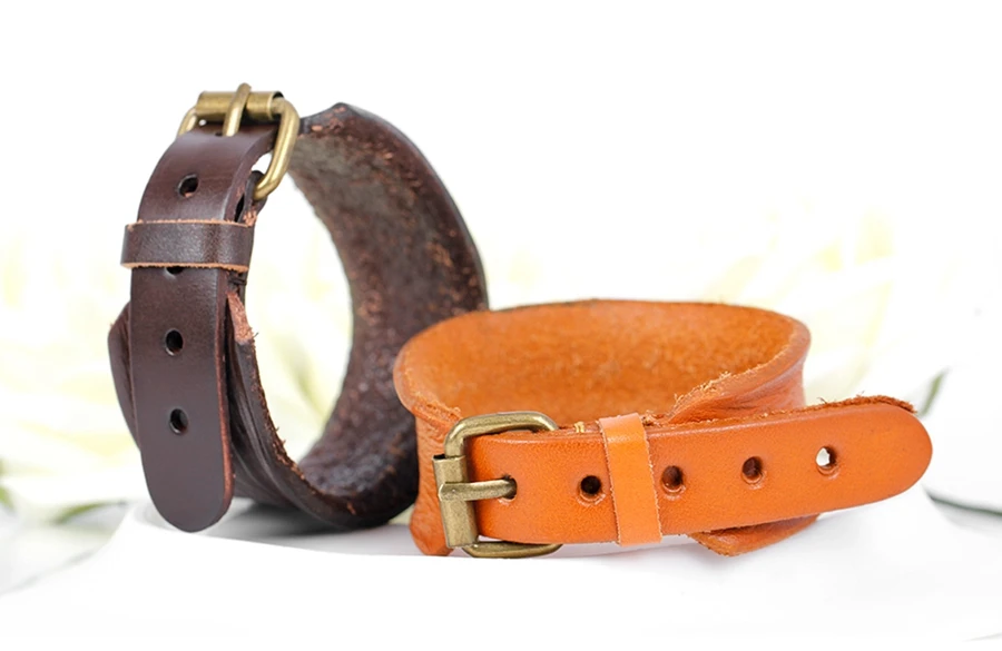 Punk Leather Bracelet for Men – Vintage Wrap in 3 Stylish Colors Punk Leather Bracelet for Men – Vintage Wrap in 3 Stylish Colors