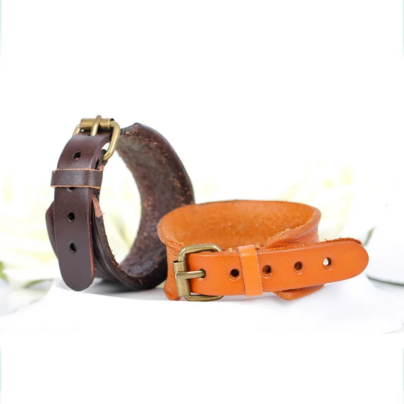 Punk Leather Bracelet for Men – Vintage Wrap in 3 Stylish Colors Punk Leather Bracelet for Men – Vintage Wrap in 3 Stylish Colors