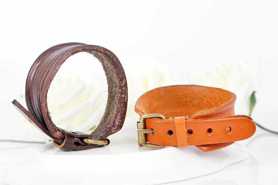 Punk Leather Bracelet for Men – Vintage Wrap in 3 Stylish Colors Punk Leather Bracelet for Men – Vintage Wrap in 3 Stylish Colors