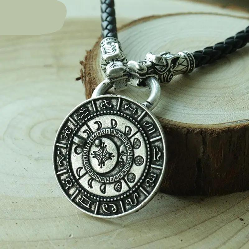 1pcs viking retro The old moon phase talisman necklace rune pendant amulet jewelry 1pcs viking retro The old moon phase talisman necklace rune pendant amulet jewelry