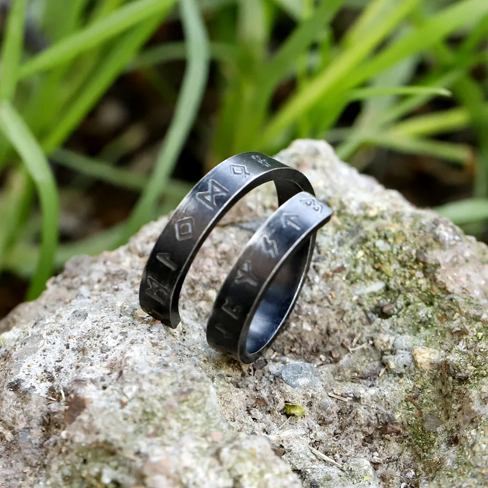 2024 New 316L Stainless Steel Viking Rotating chain rune Ring For Men Fashion retro Amulet fashion Jewelry Gift free shipping 2024 New 316L Stainless Steel Viking Rotating chain rune Ring For Men Fashion retro Amulet fashion Jewelry Gift free shipping