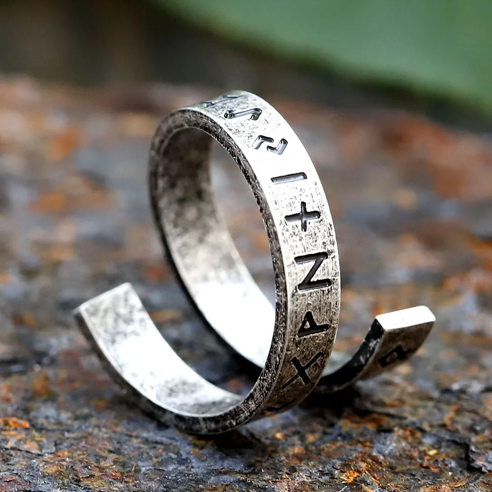 2024 New 316L Stainless Steel Viking Rotating chain rune Ring For Men Fashion retro Amulet fashion Jewelry Gift free shipping 2024 New 316L Stainless Steel Viking Rotating chain rune Ring For Men Fashion retro Amulet fashion Jewelry Gift free shipping