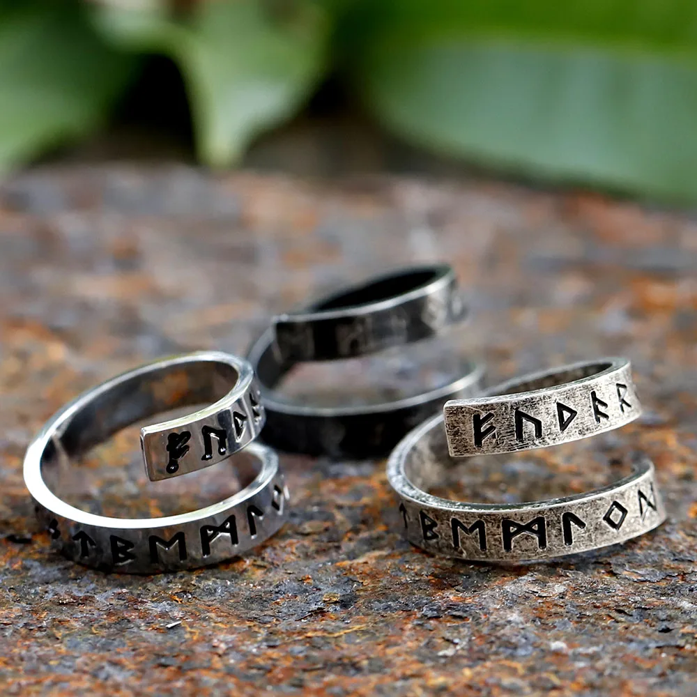 2024 New 316L Stainless Steel Viking Rotating chain rune Ring For Men Fashion retro Amulet fashion Jewelry Gift free shipping 2024 New 316L Stainless Steel Viking Rotating chain rune Ring For Men Fashion retro Amulet fashion Jewelry Gift free shipping