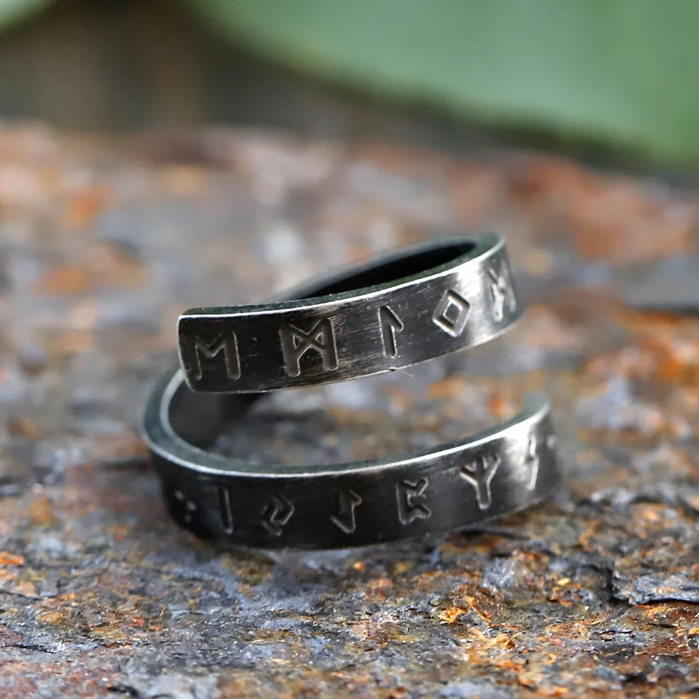 2024 New 316L Stainless Steel Viking Rotating chain rune Ring For Men Fashion retro Amulet fashion Jewelry Gift free shipping 2024 New 316L Stainless Steel Viking Rotating chain rune Ring For Men Fashion retro Amulet fashion Jewelry Gift free shipping