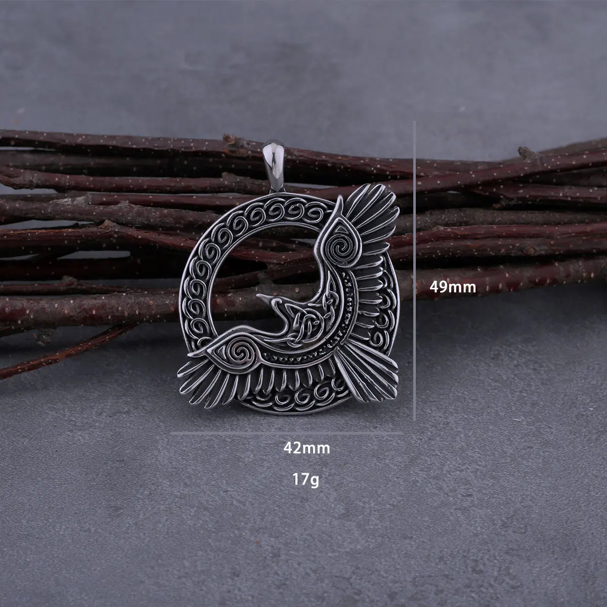 Stainless Steel Viking Odin Raven Necklace Men Vintage Huginn Muninn Celtic Knot Fashion Amulet Pendant Jewelry Gifts Stainless Steel Viking Odin Raven Necklace Men Vintage Huginn Muninn Celtic Knot Fashion Amulet Pendant Jewelry Gifts