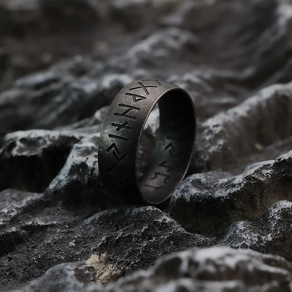 Nordic Viking Personalized Vintage Rune Fashion Simple Men’s Ring Stainless Steel Jewelry Nordic Viking Personalized Vintage Rune Fashion Simple Men's Ring Stainless Steel Jewelry
