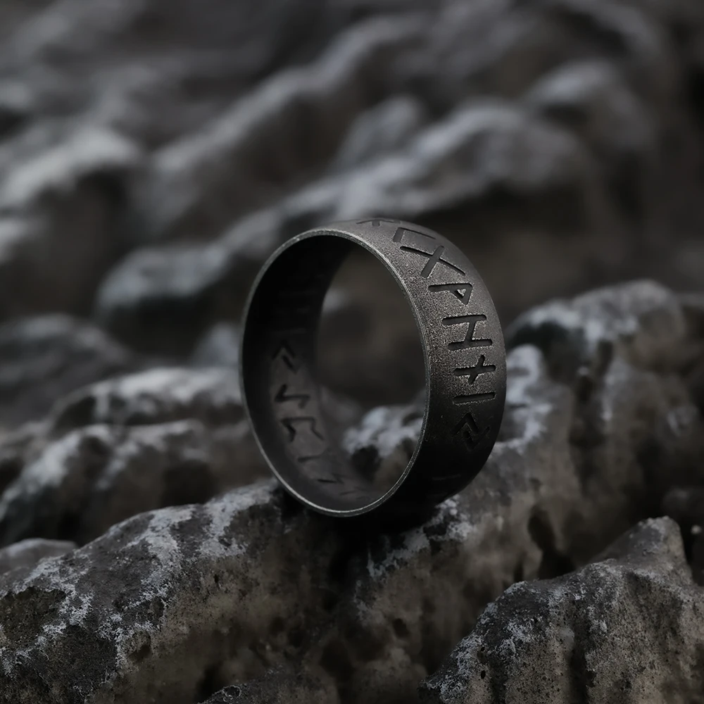 Nordic Viking Personalized Vintage Rune Fashion Simple Men’s Ring Stainless Steel Jewelry Nordic Viking Personalized Vintage Rune Fashion Simple Men's Ring Stainless Steel Jewelry